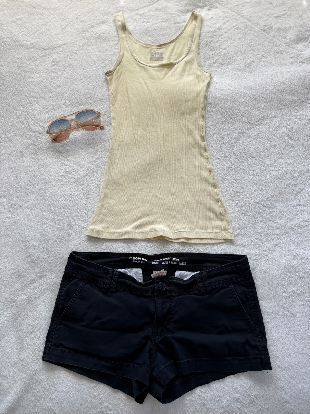 Mossimo Supply Co. Butter Yellow Ribbed Tank Top